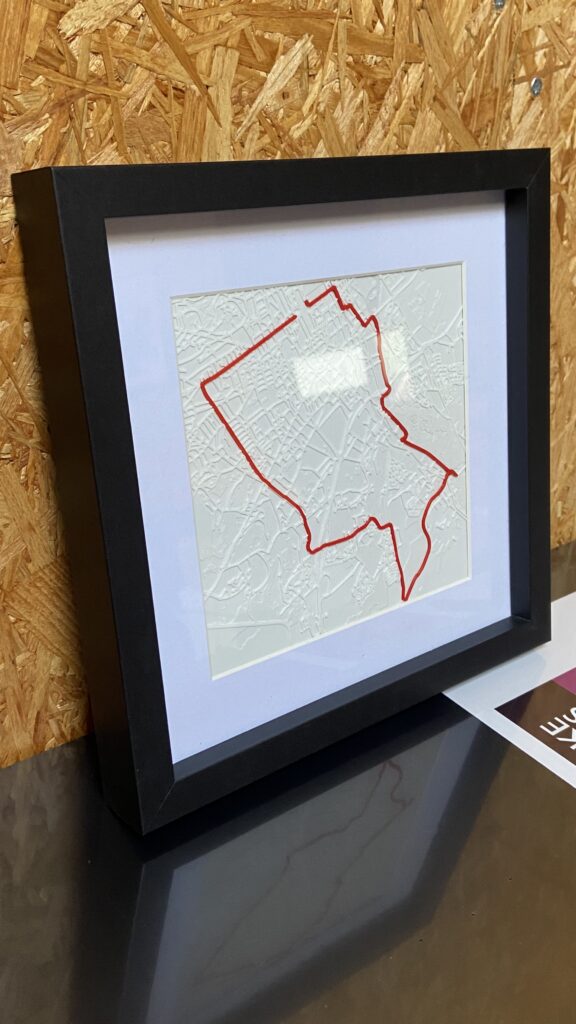 Carte 3D encadrée