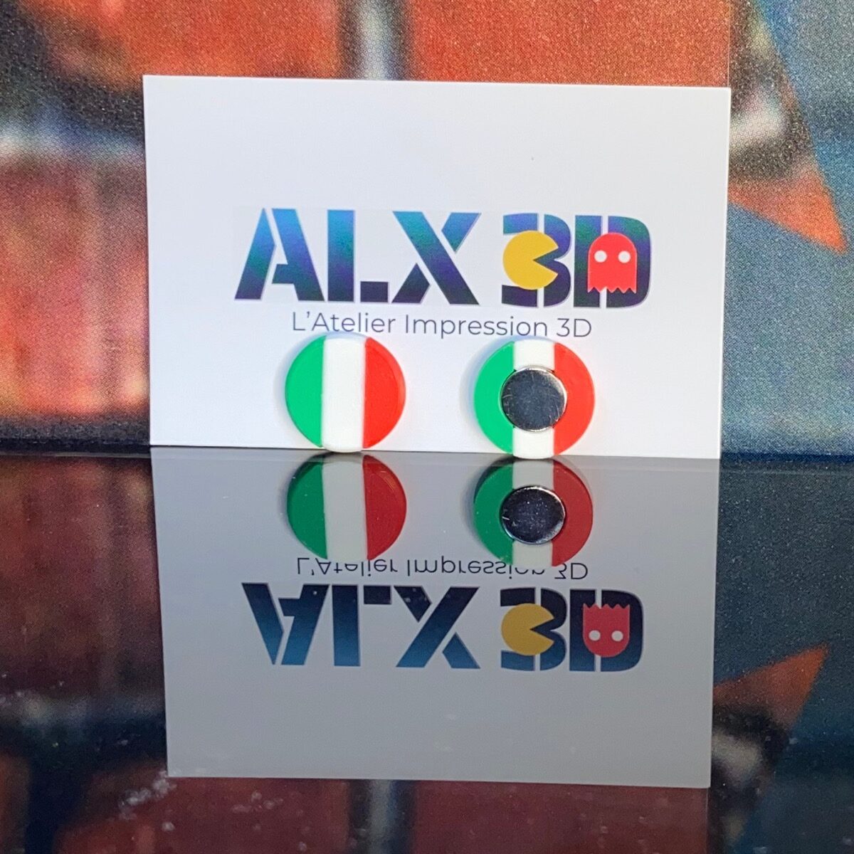 Porte-dossard aimanté FixeTonDossard National Italie, vue détaillée