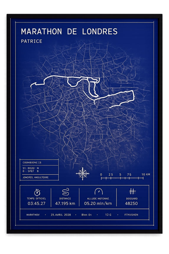 Marathon de Londres - Blueprint A4
