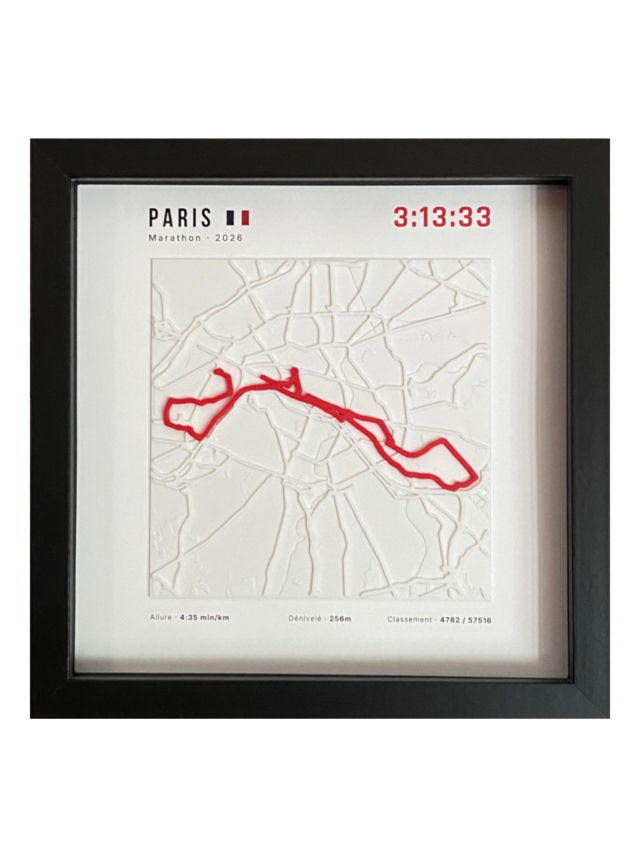 Affiche Marathon de Paris 2026 - Black & White