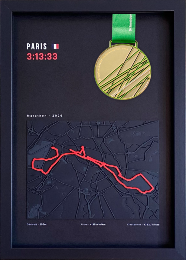 Affiche Finisher · Marathon de Paris 2026 - Night Edition