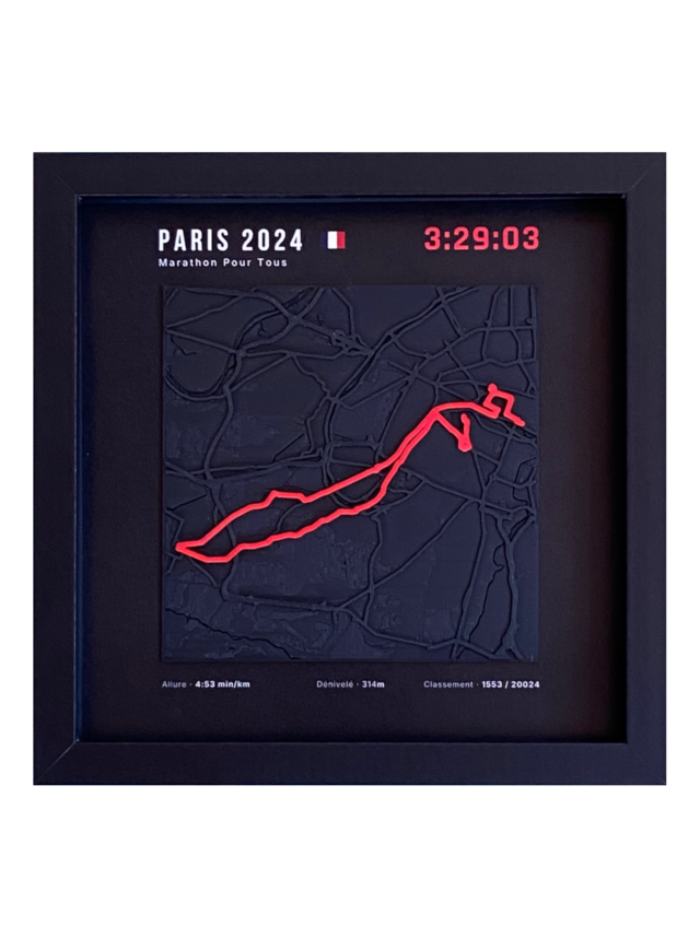 Affiche Marathon Pour Tous Paris 2024 - Black & White